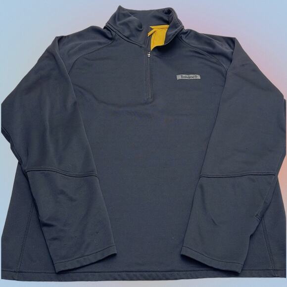 TIMBERLAND Men’s Large Black 1/4 Zip Pullover - Picture 2 of 6